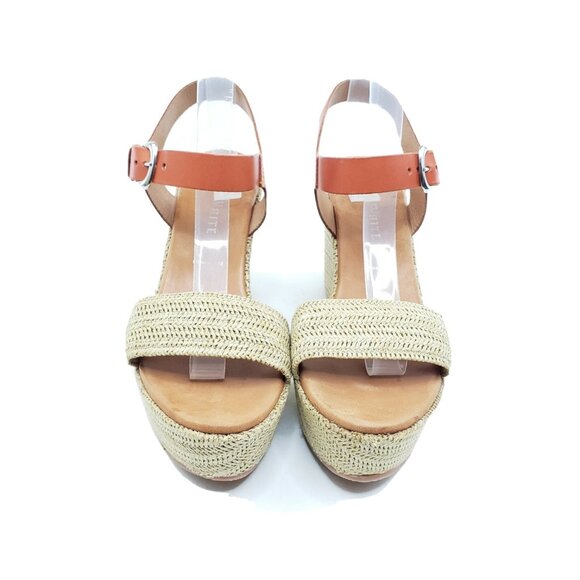 Ron White Shelly Womens Raffia Wedge Sandals Leather Ankle Strap EU 40 US 9.5-10 - Picture 3 of 11